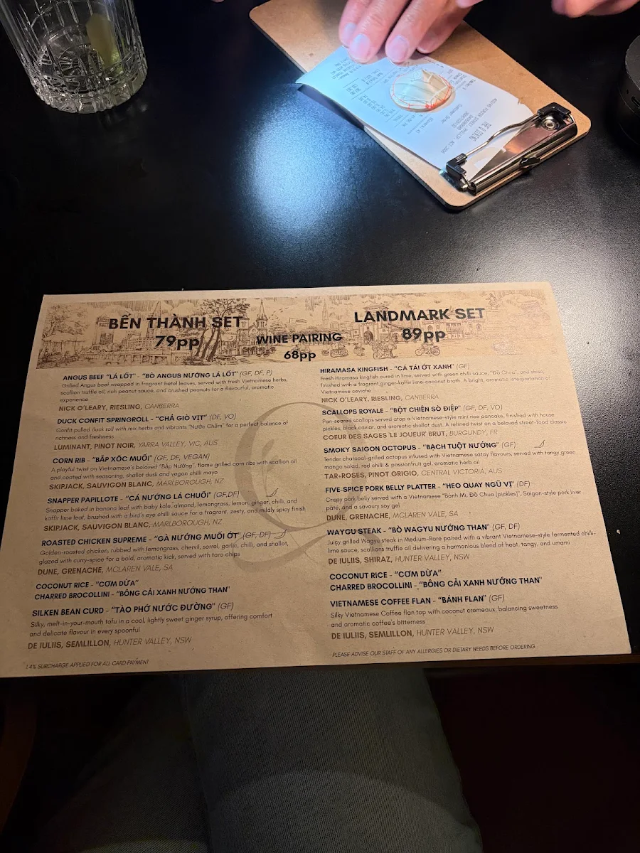 Menu, The Q Dining - Modern Vietnamese Cuisine