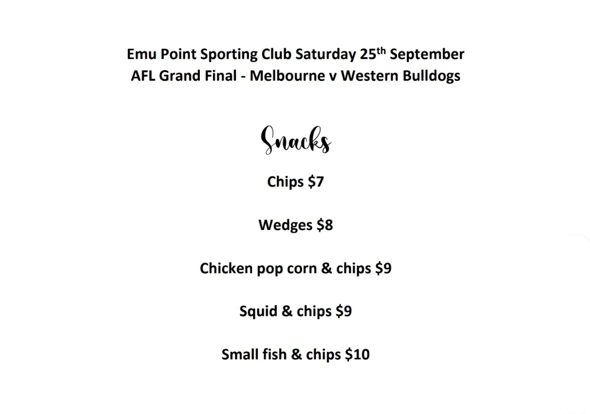 Menu, French Toast