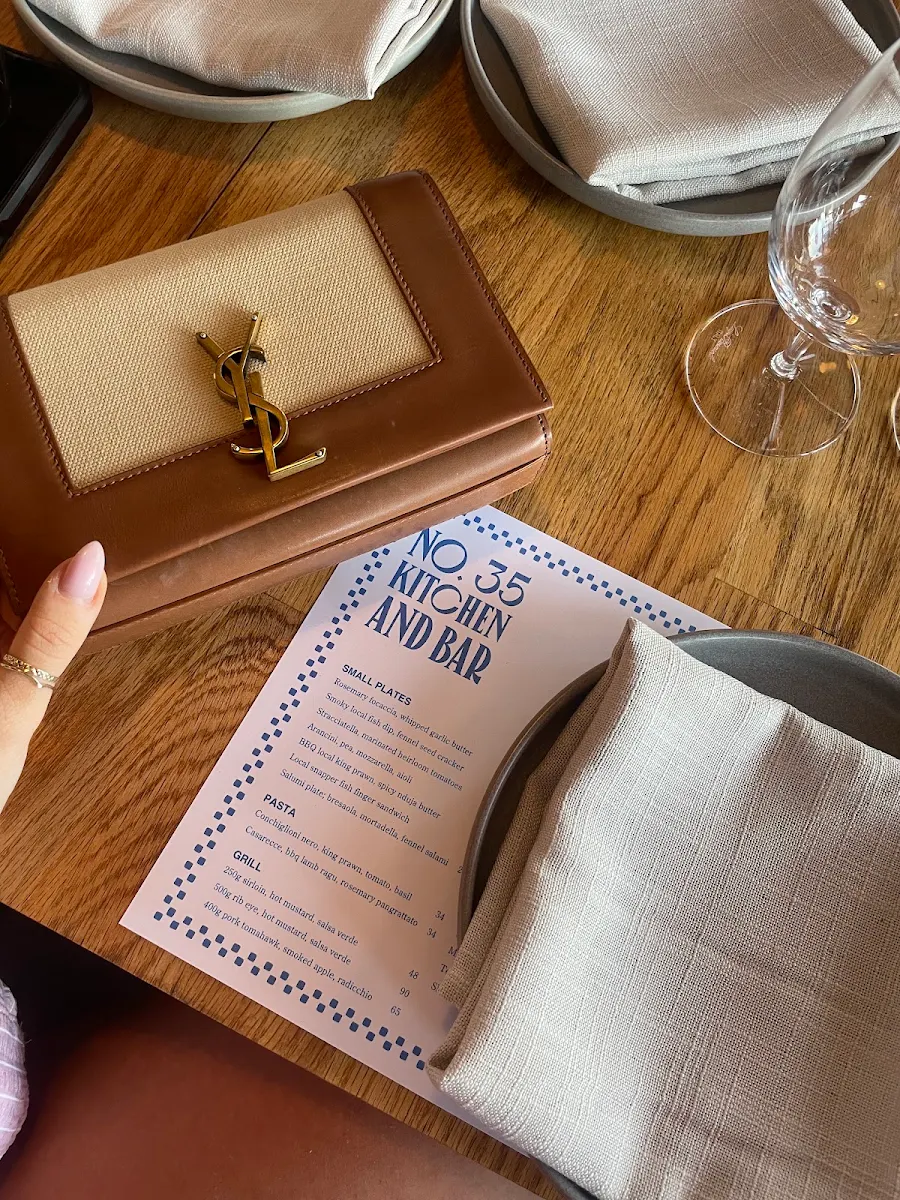 Menu, No.35 Kitchen and Bar