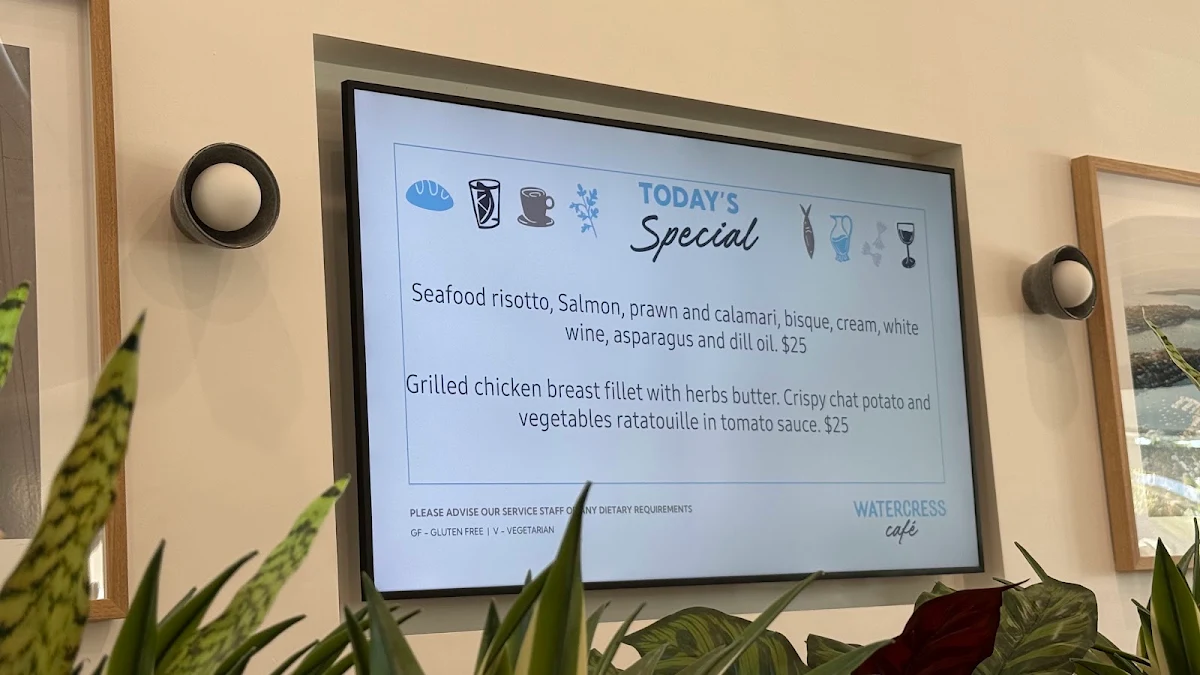 Menu, Watercress Cafe