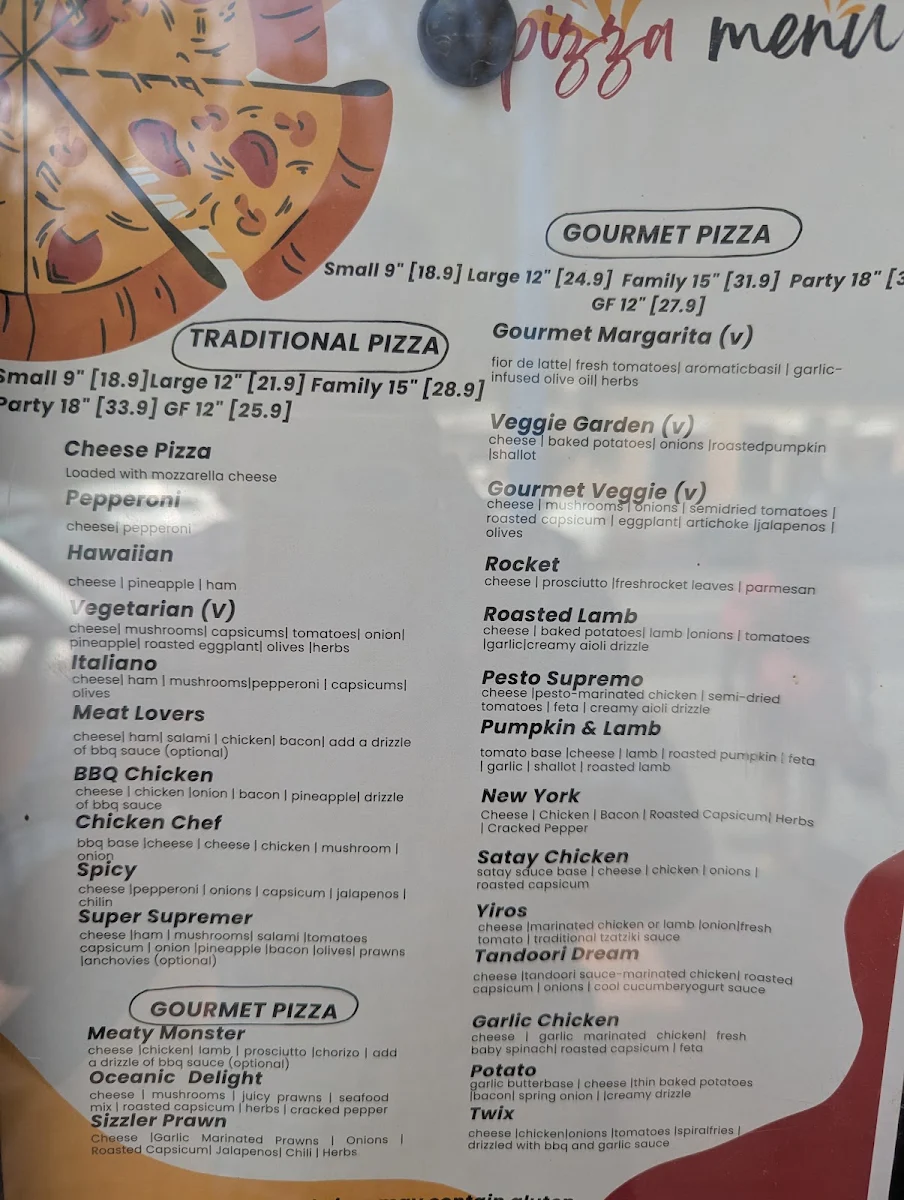 Menu, 40's Cafe