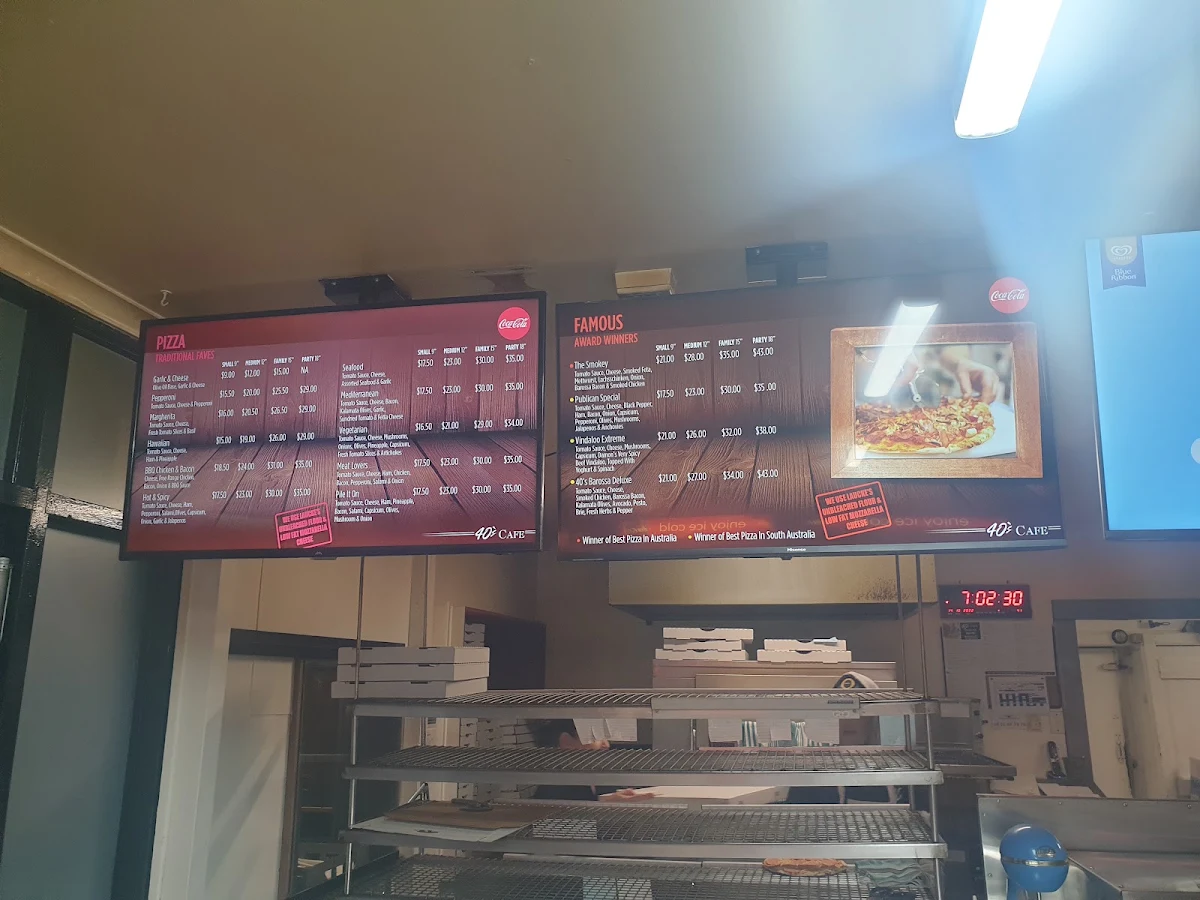 Menu, 40's Cafe