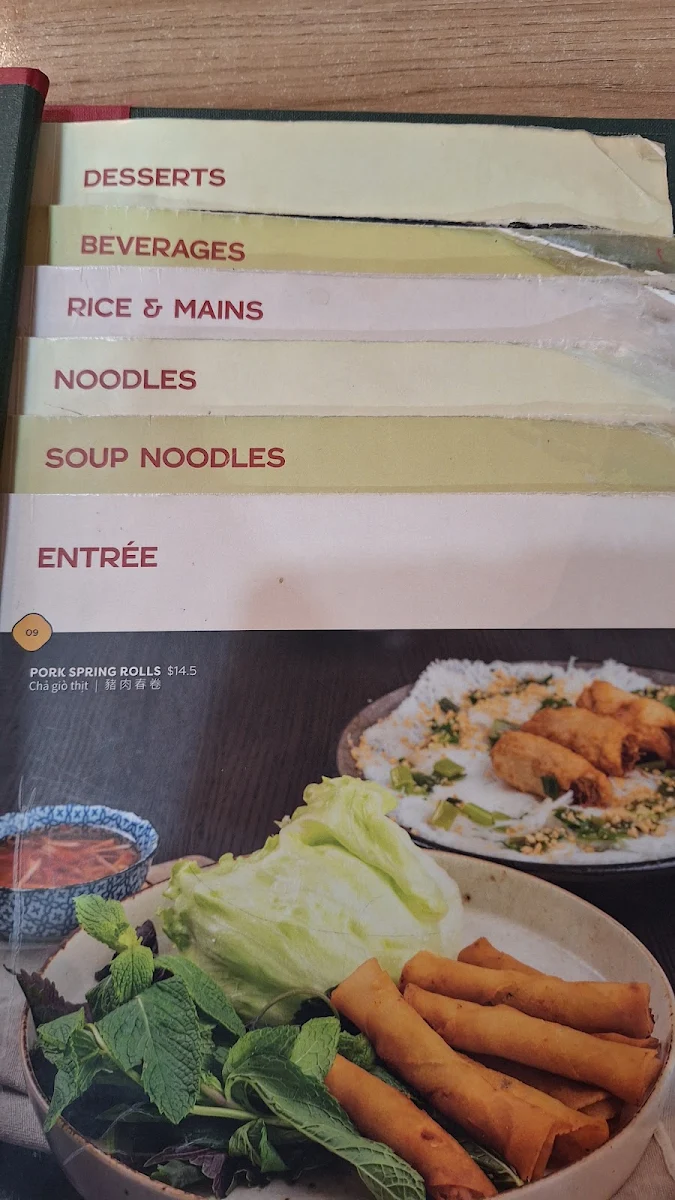 Menu, Dakao Hoang