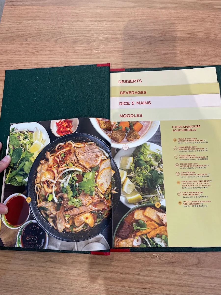 Menu, Dakao Hoang