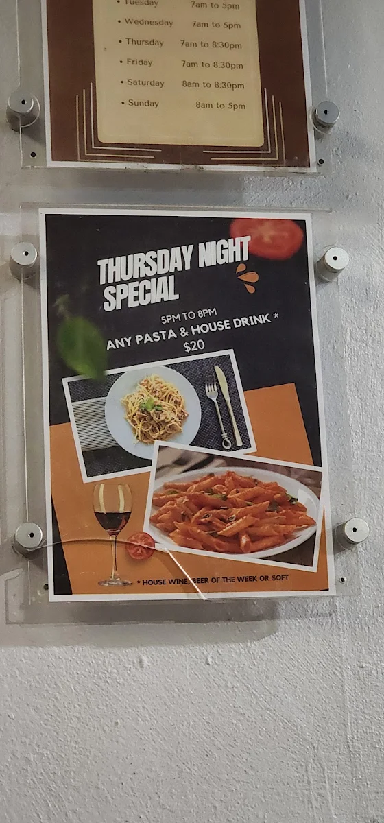 Menu, Mammas Bar & Kitchen