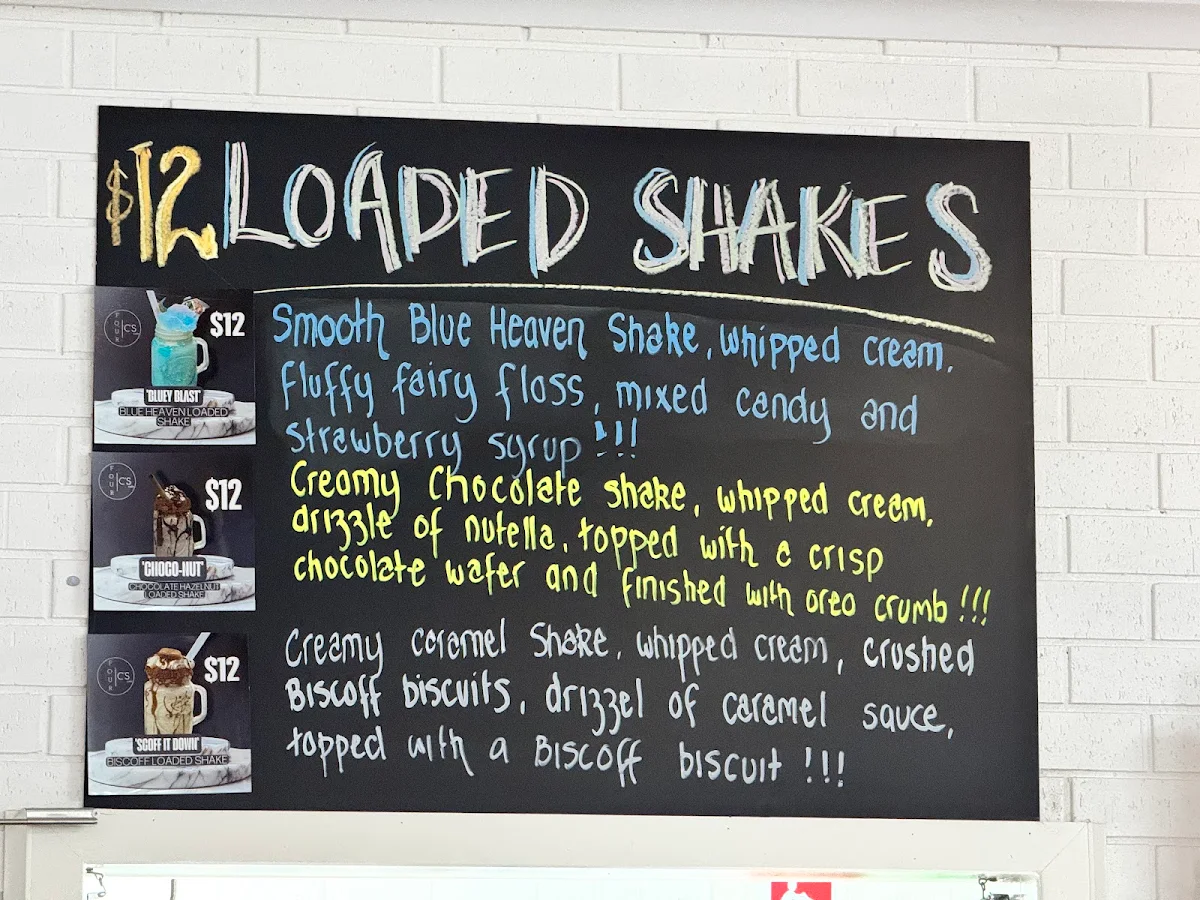 Menu, Four C's cafe