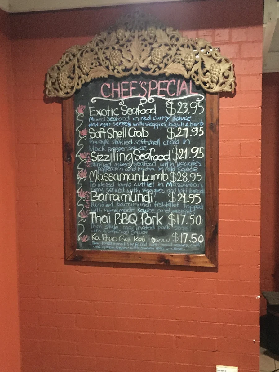 Menu, Top Thai Restaurant (wallsend)