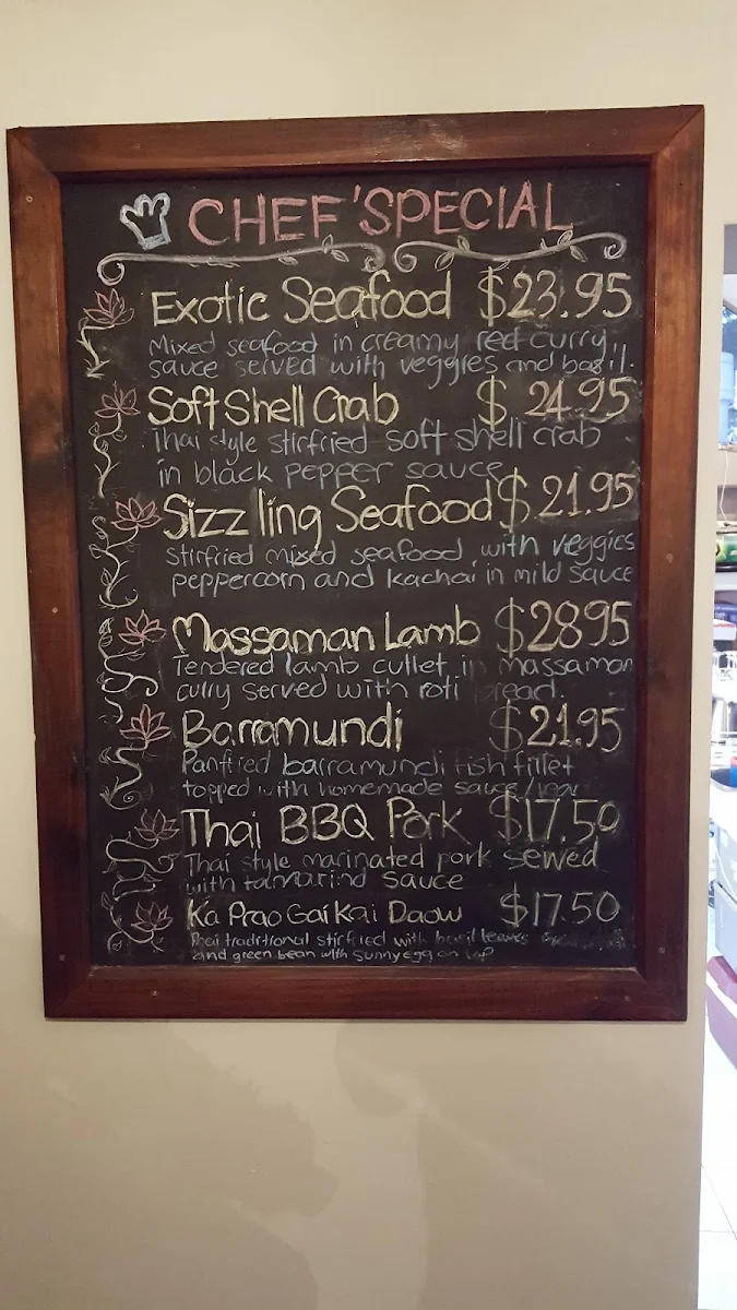 Menu, Top Thai Restaurant (wallsend)