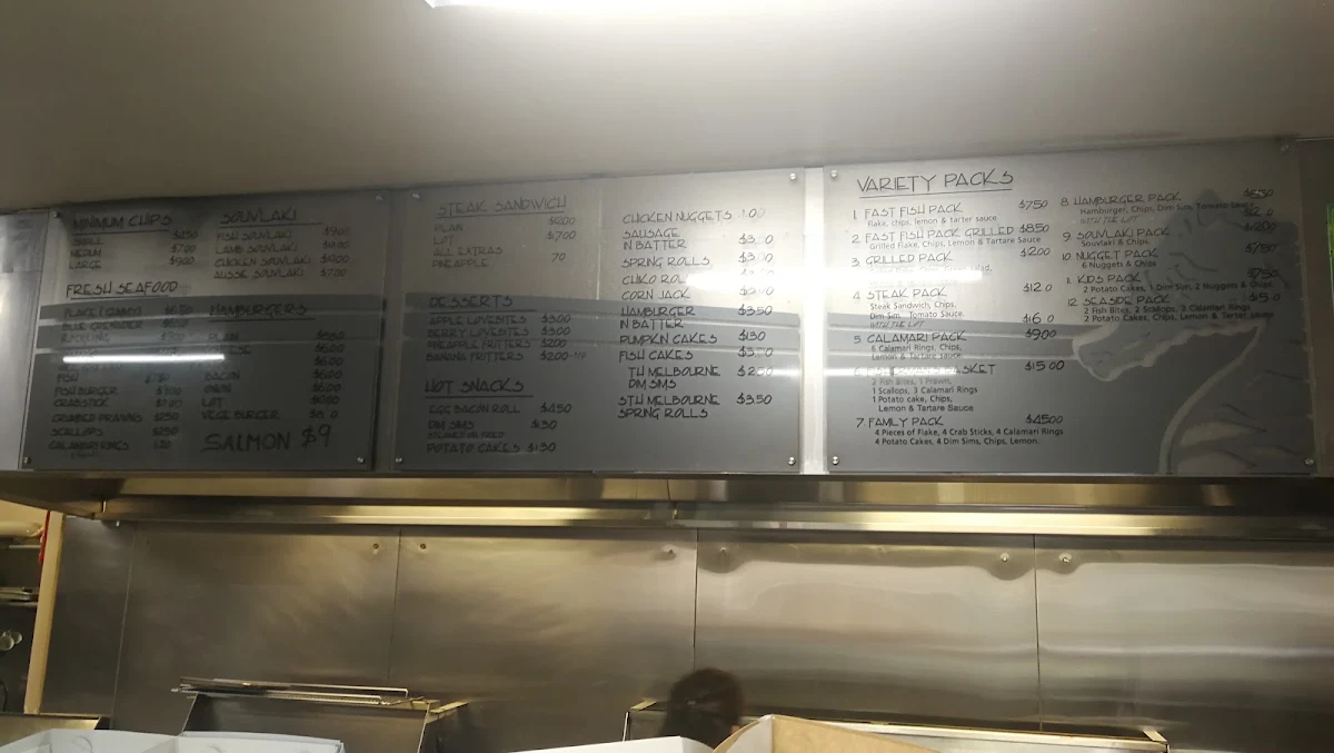 Menu, Sussex Seafoods