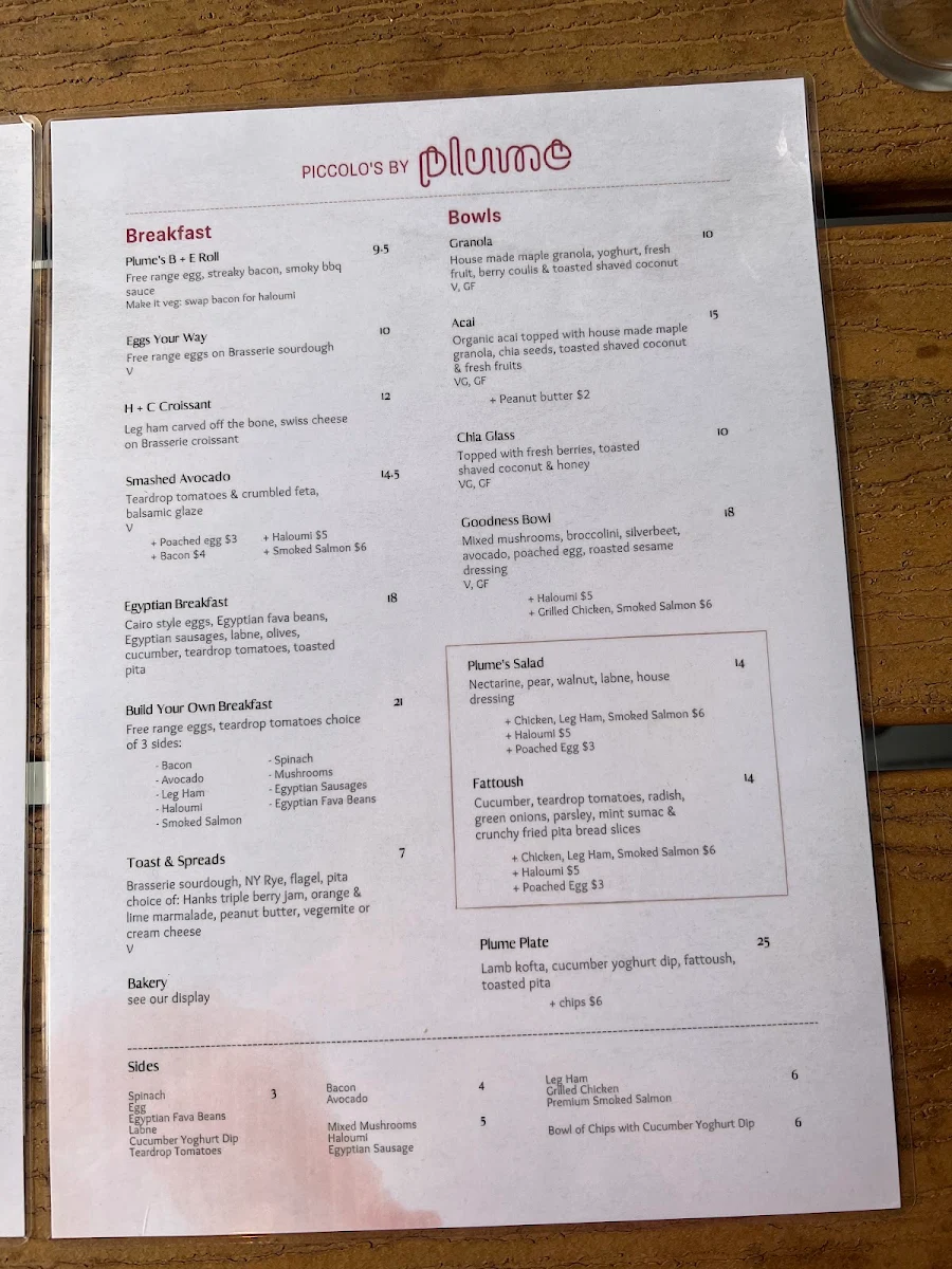 Menu, Grey Grus Cafe