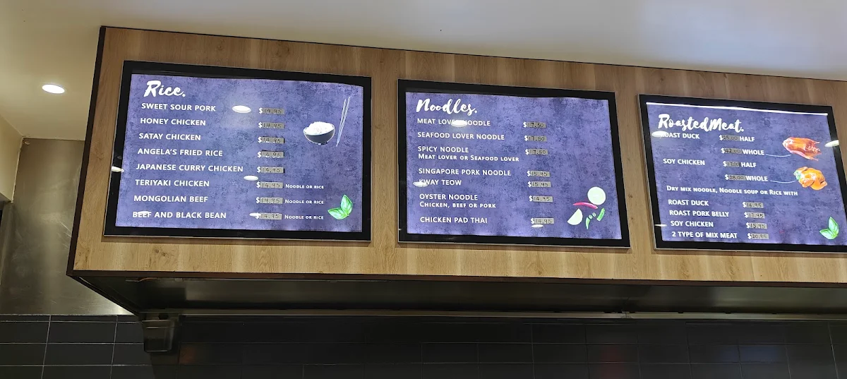 Menu, Angela's Kitchen Chinese Restaurant