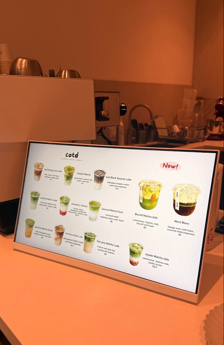 Menu, Cotd cafe