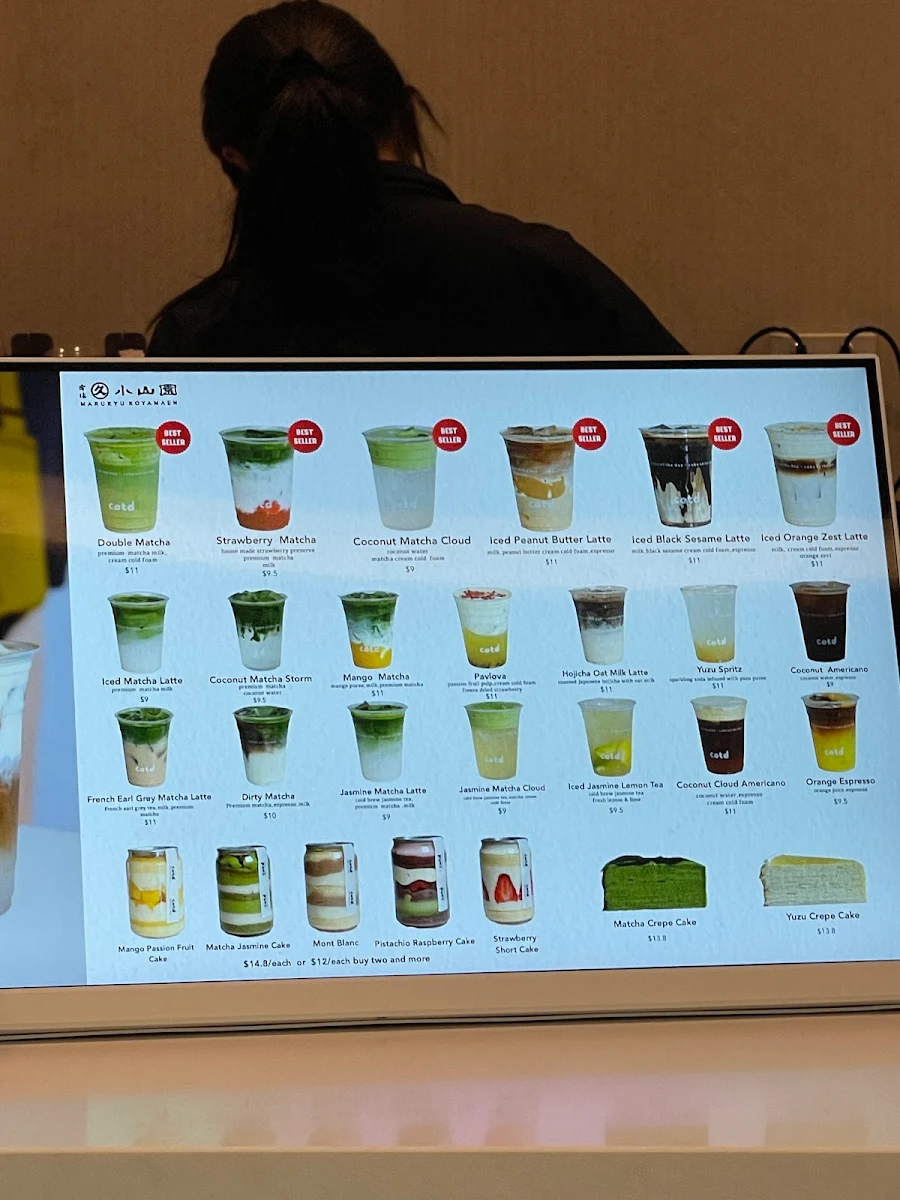 Menu, Cotd cafe