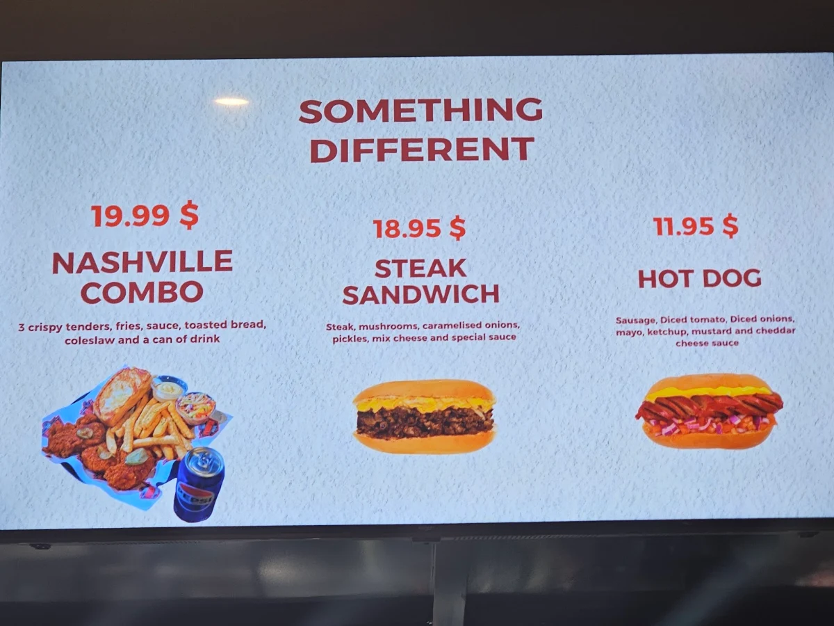 Menu, Firefly Burger Belmore