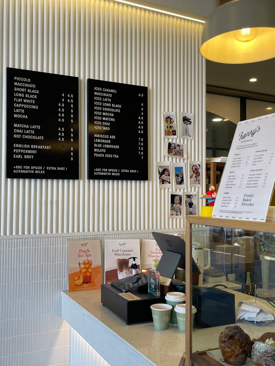 Menu, Henry's Bakehouse