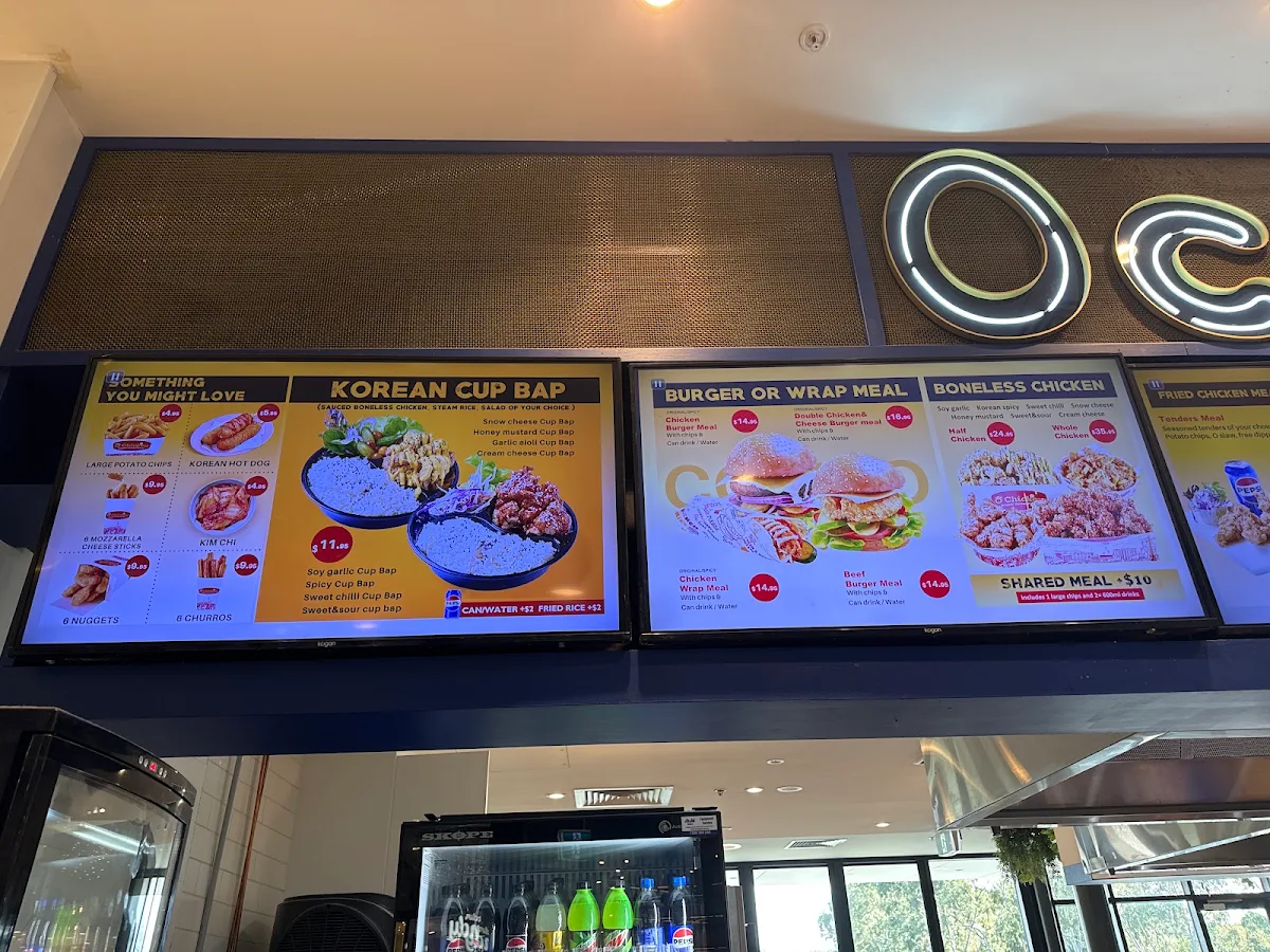 Menu, O Chicken Macarthur Square