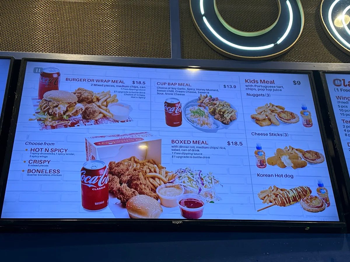 Menu, O Chicken Macarthur Square