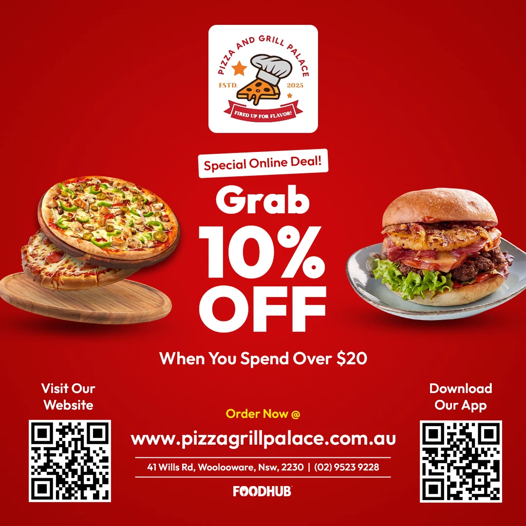 Menu, Pizza & Grill Palace