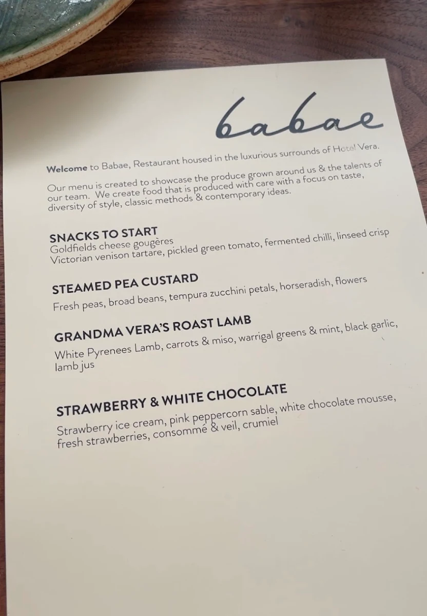 Menu, Babae