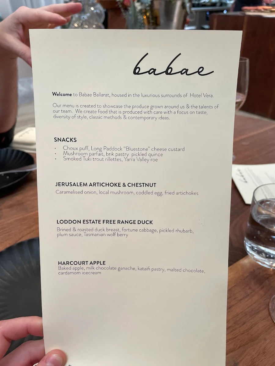 Menu, Babae