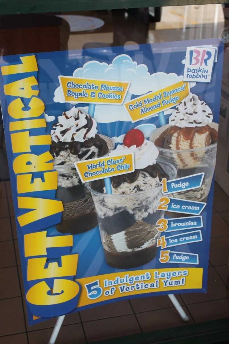Menu, Baskin-Robbins Ashgrove