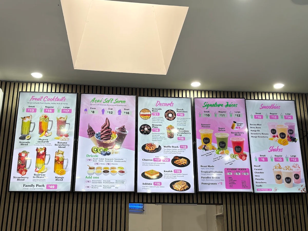 Menu, Cocktail Heaven