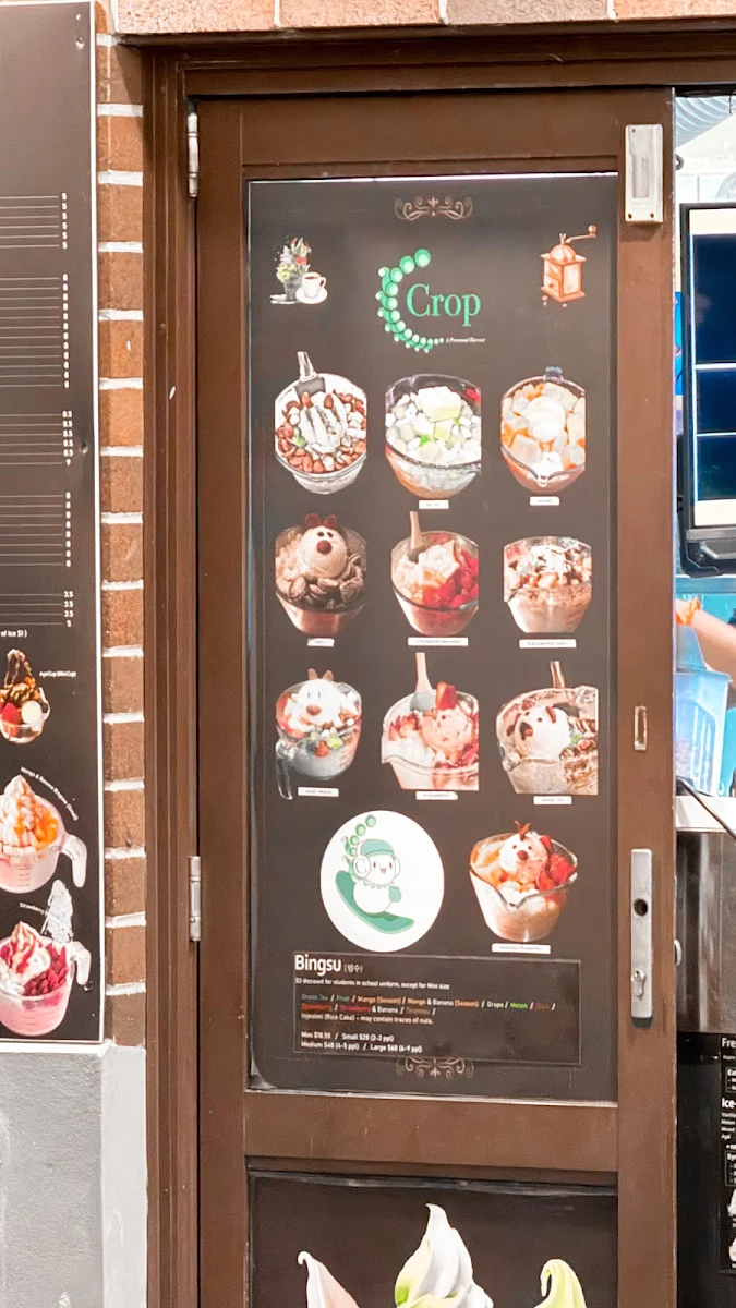 Menu, Cafe Crop Strathfield
