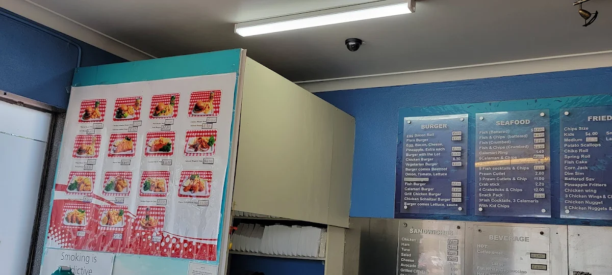 Menu, The Reef Food Bar