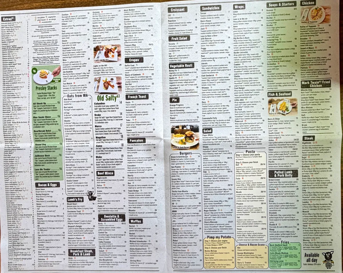 Menu, Cafe63 Smith Collective