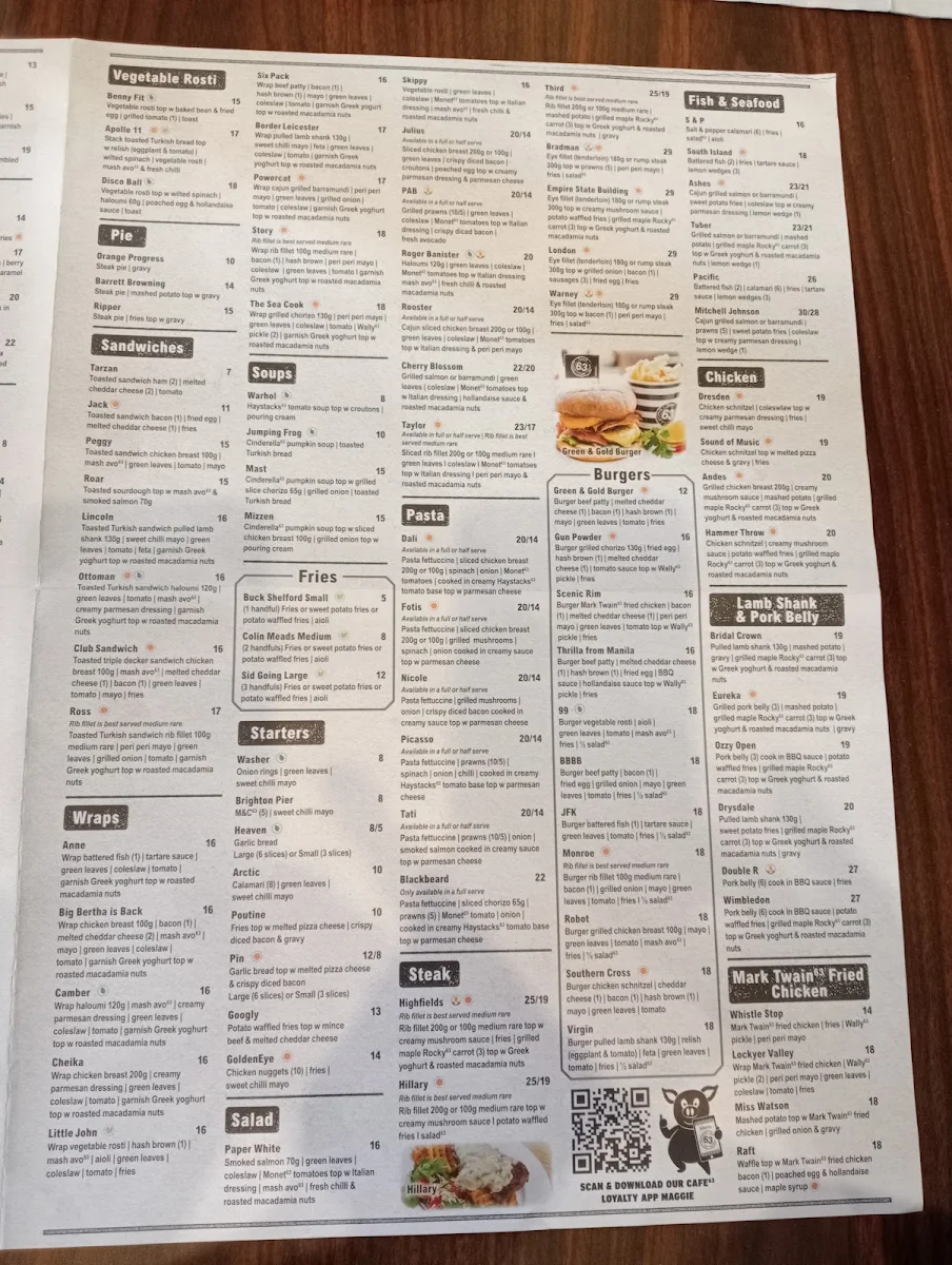 Menu, Cafe63 Smith Collective