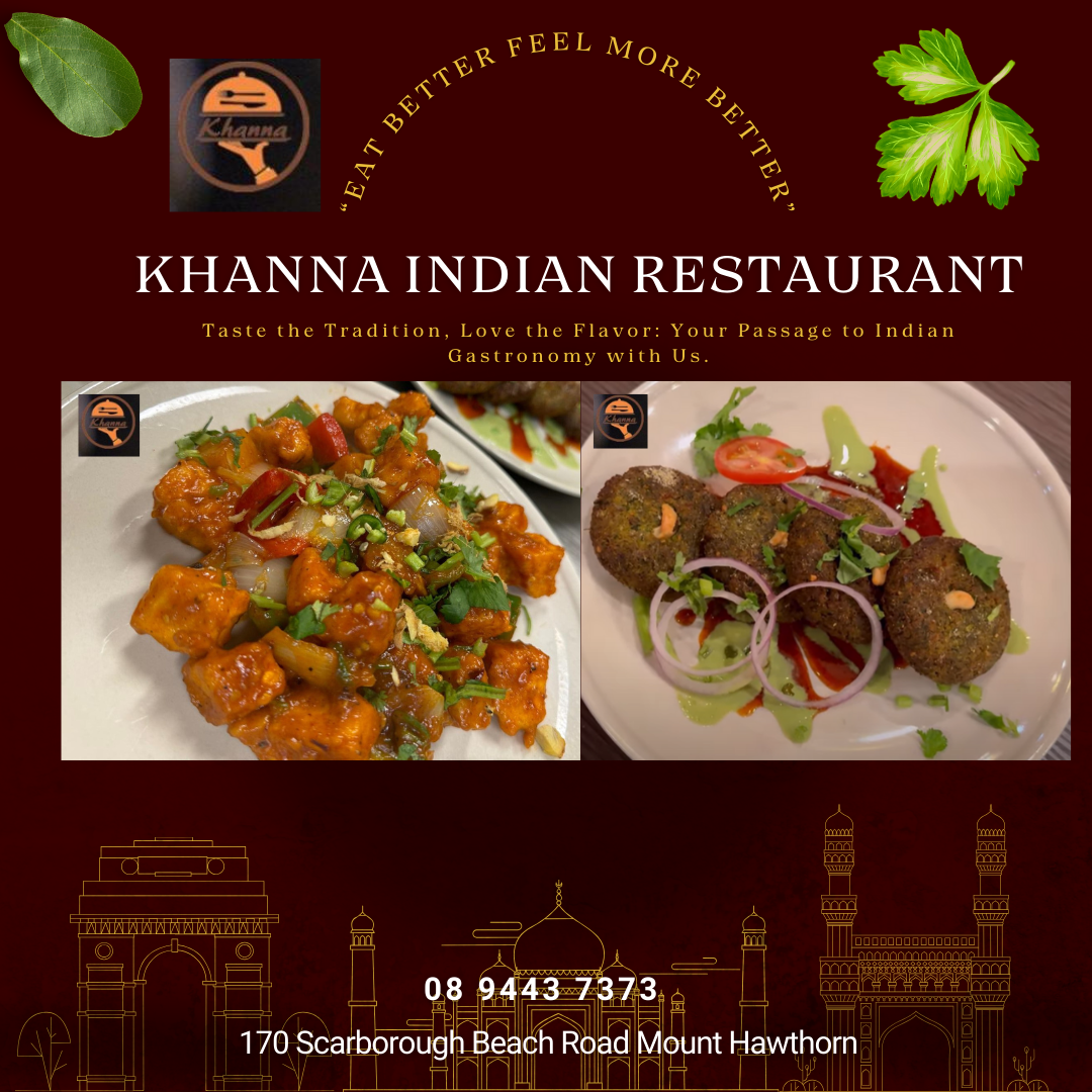 Menu, Khanna Indian Restaurant