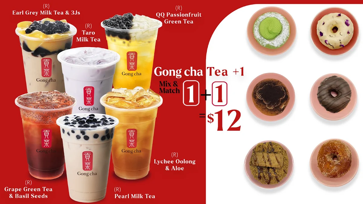 Menu, Gong Cha Canberra CBD
