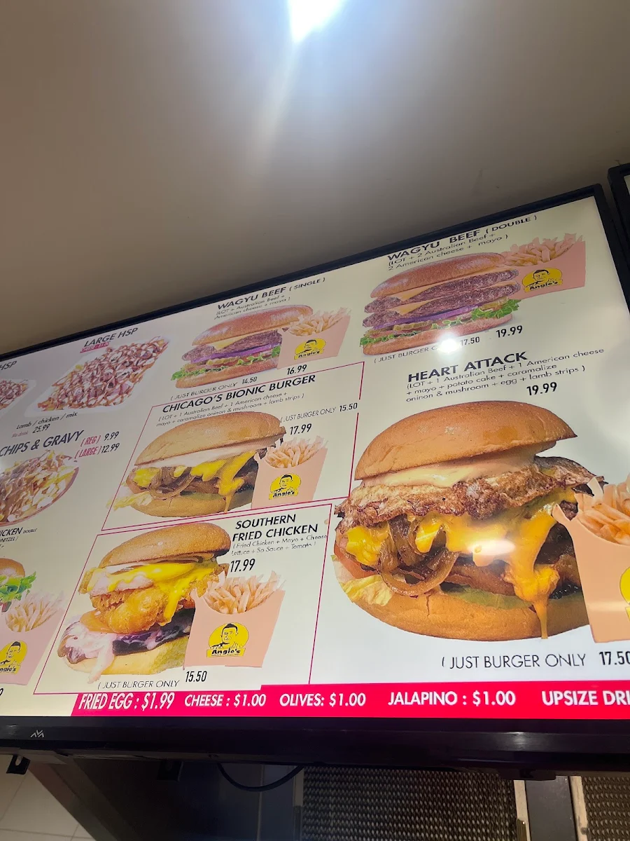 Menu, Angie's kebabs & Burgers ( Fitzroy North, Halal )