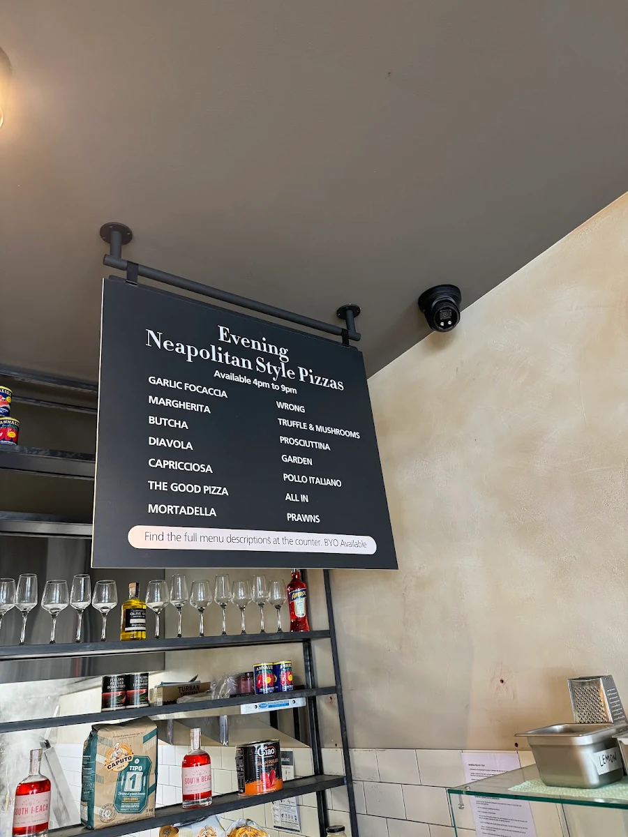Menu, The Good Pizza