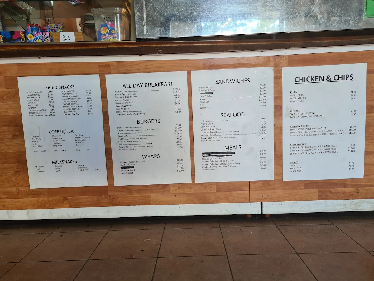 Menu, Raintrees Cafe