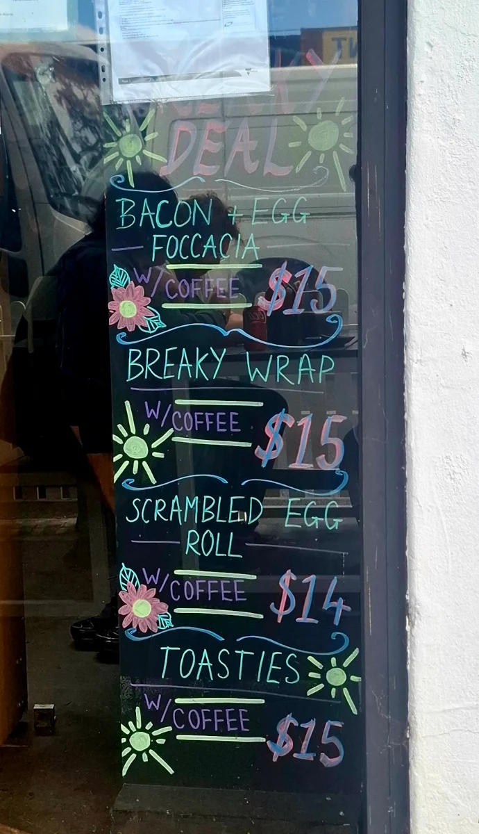 Menu, Northside