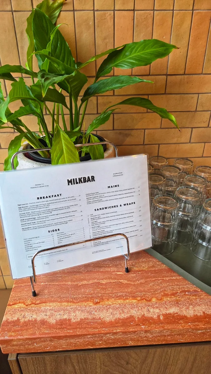Menu, Milkbar