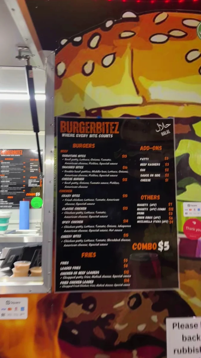 Menu, Burger Bitez