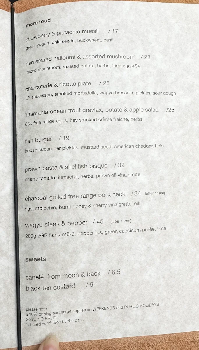 Menu, Ellen