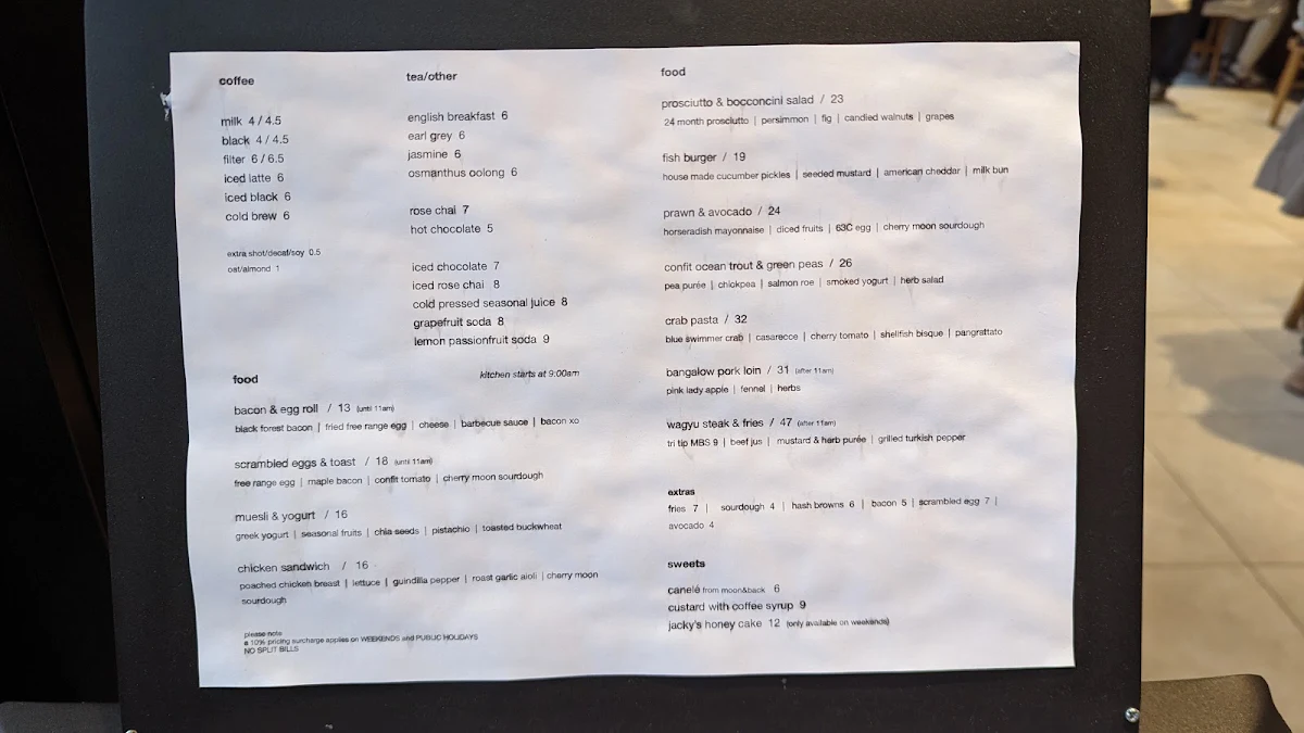 Menu, Ellen
