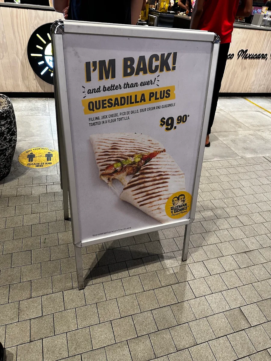 Menu, Guzman y Gomez - Kirrawee