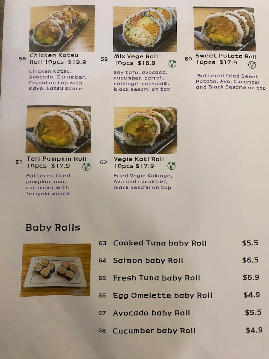 Menu, Moeru Japanese Restaurant (Welcome to call and order takeaway)