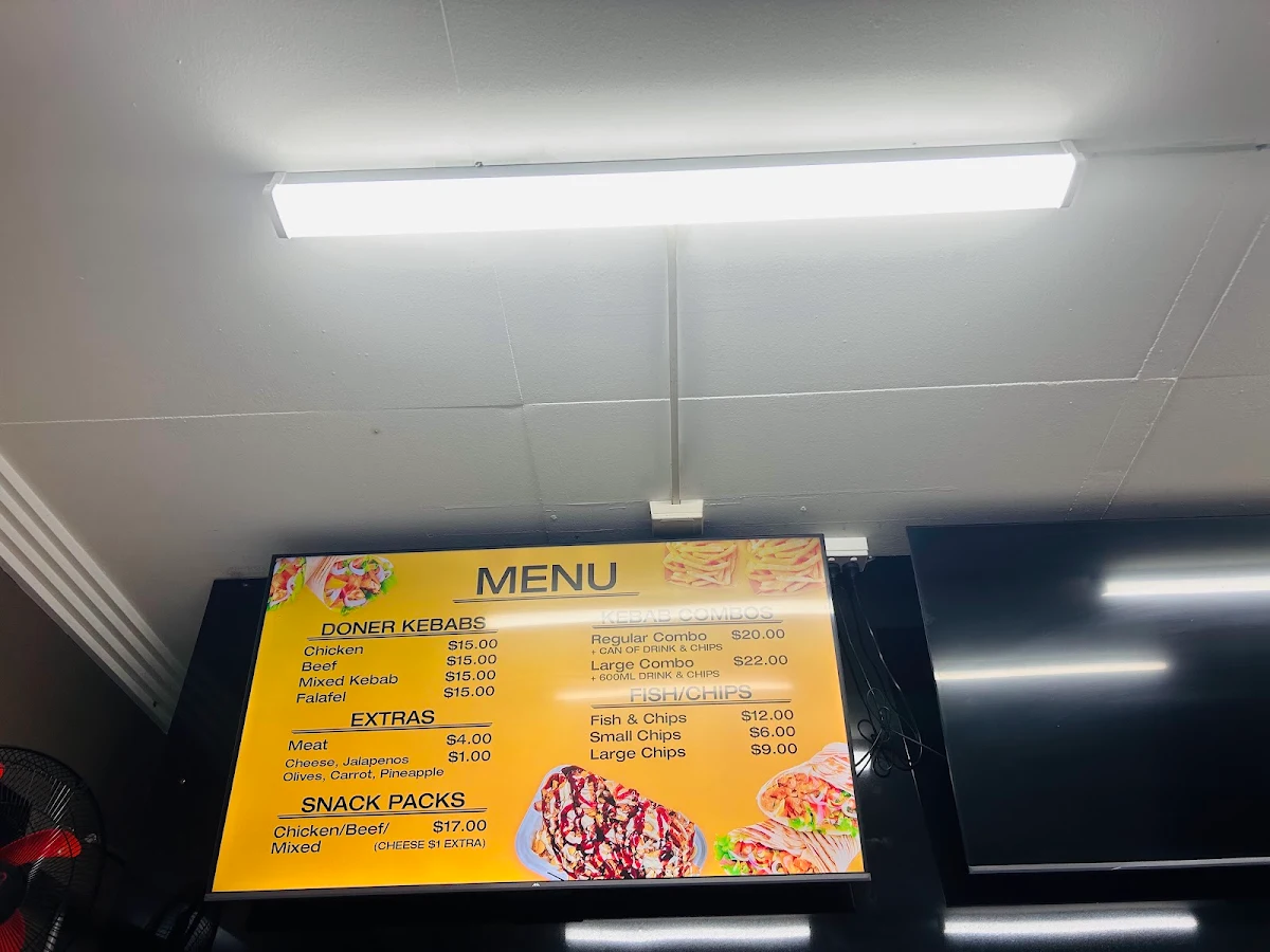 Menu, Bollywood Kebabs & Curries