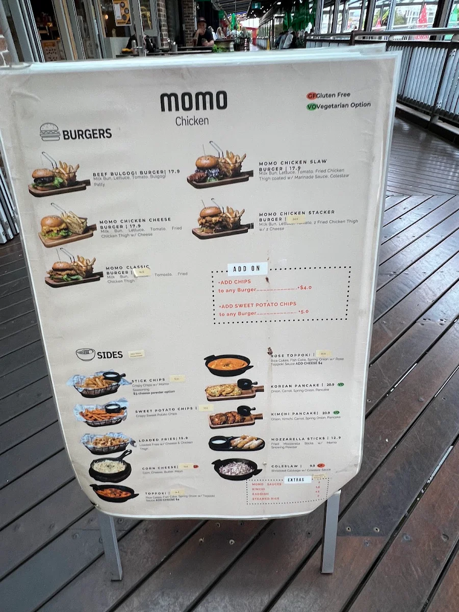 Menu, Momo Chicken