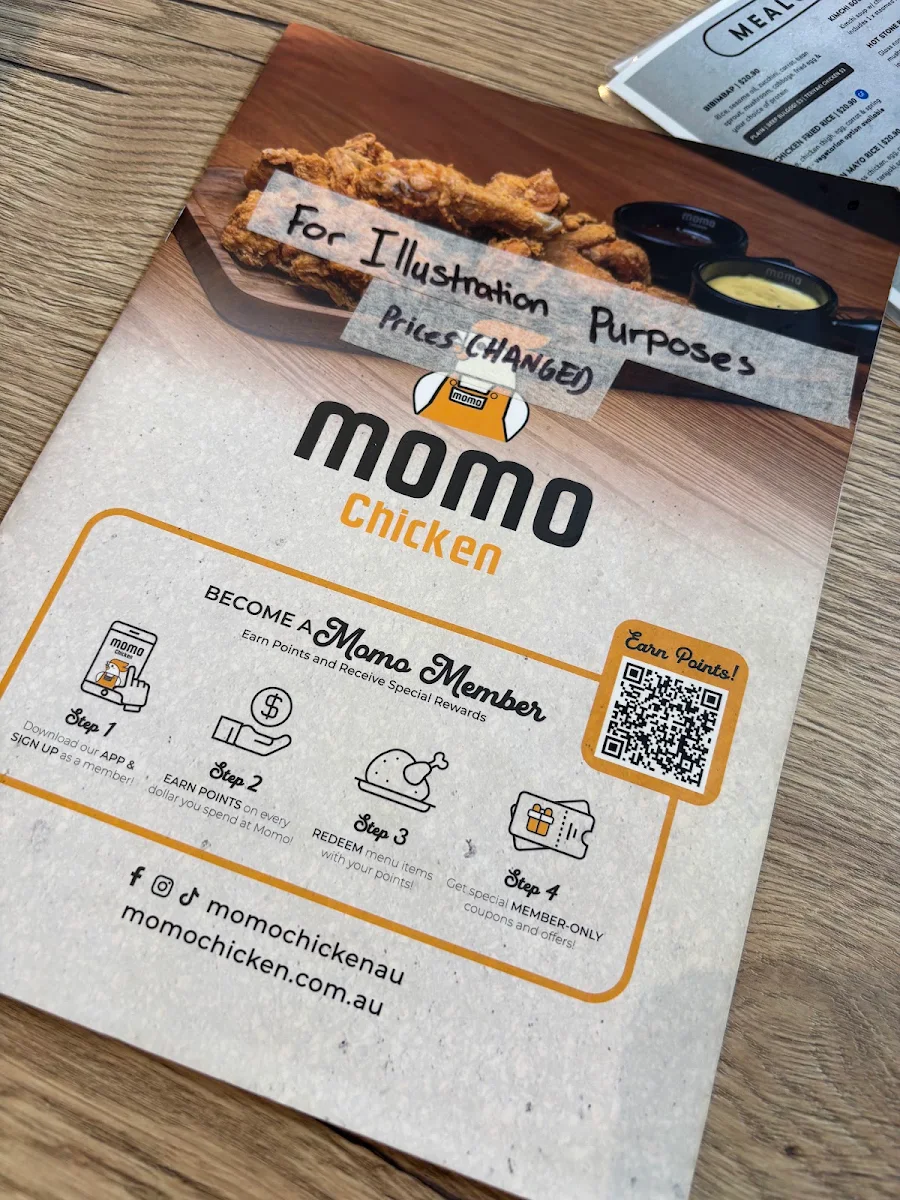 Menu, Momo Chicken