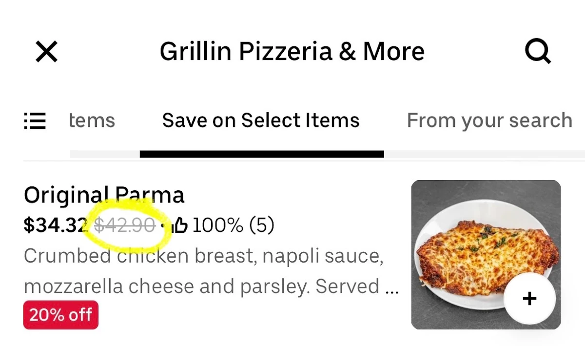 Menu, Grillin pizzeria and more