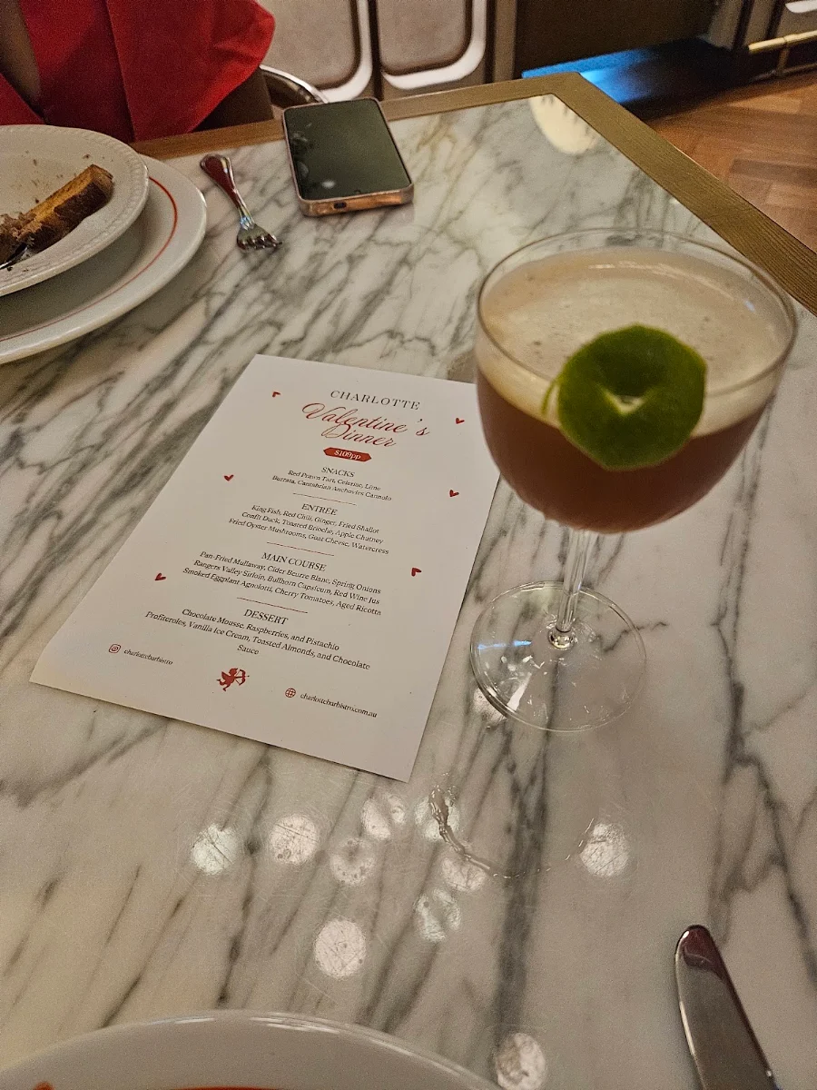 Menu, Charlotte Bar & Bistro