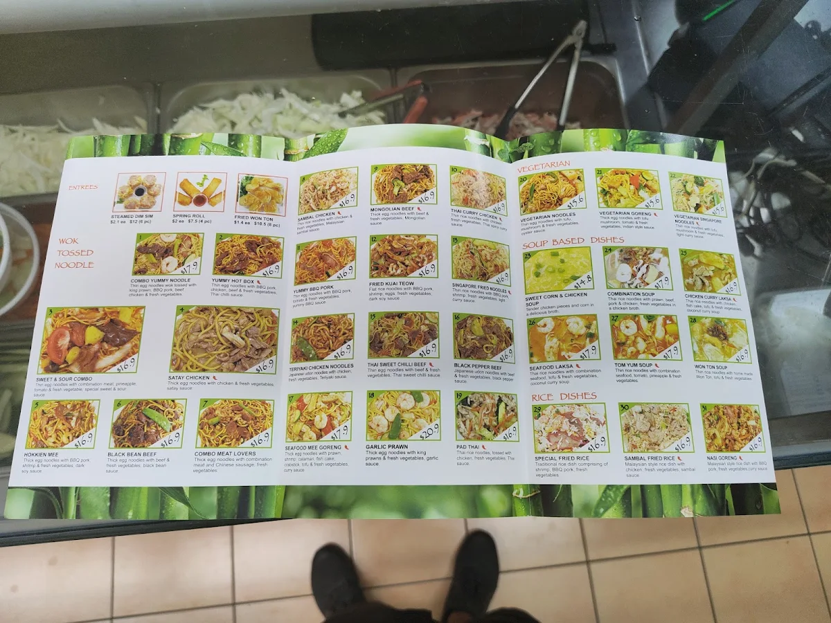Menu, Manoora Yummy Noodle House