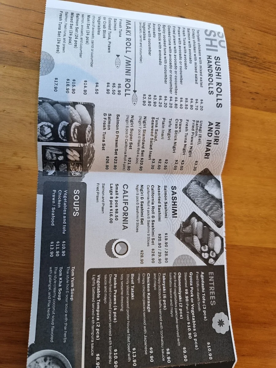 Menu, Love Eats Sushi Bar and Thai Restaurant