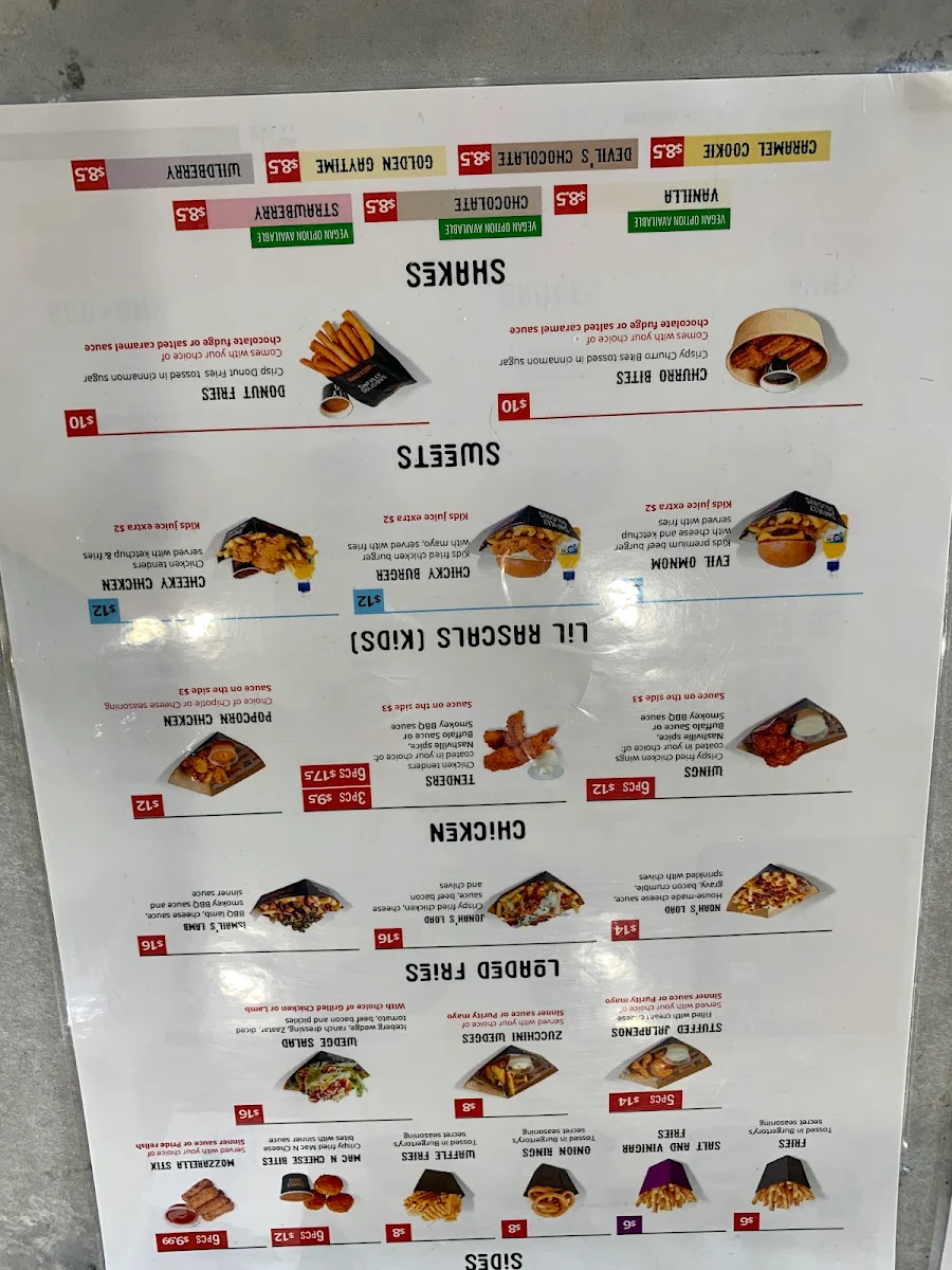 Menu, Burgertory (Coburg North)
